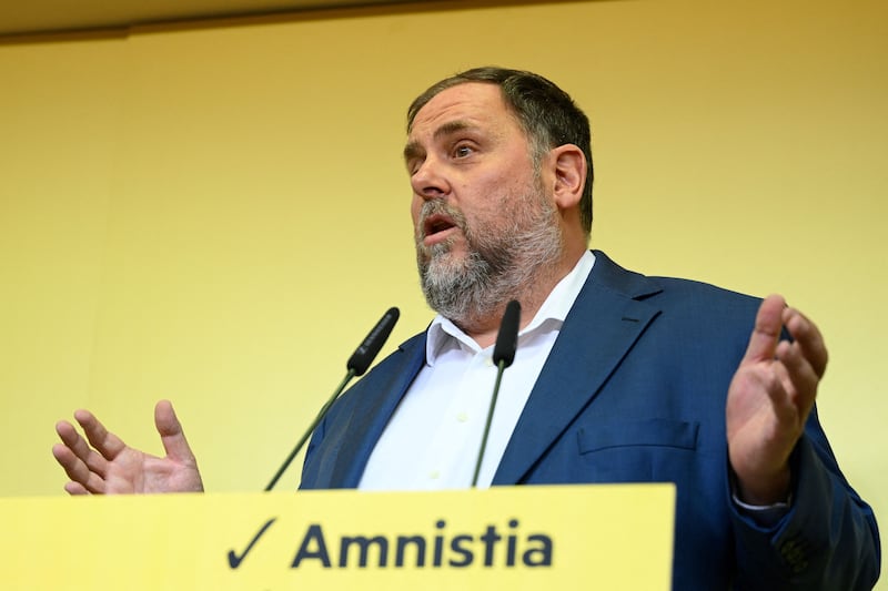 Oriol Junqueras, leader of the Catalan Republican Left, remains barred from public office as he waits to be amnestied. Photograph: Josep Lago/AFP
